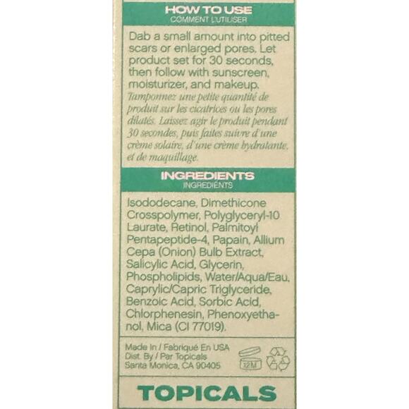 TOPICALS SEALED Active Scar / Pore Filling Primer 1 Fl Oz / 28 mL NIB - Picture 5 of 8